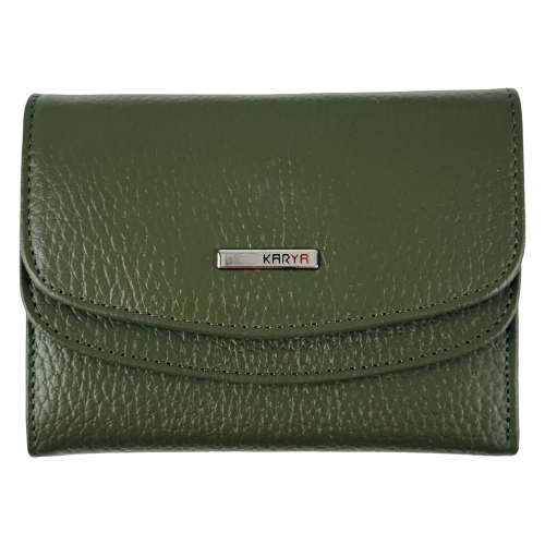 Кошелек женский кожаный Karya 2026-084 хаки