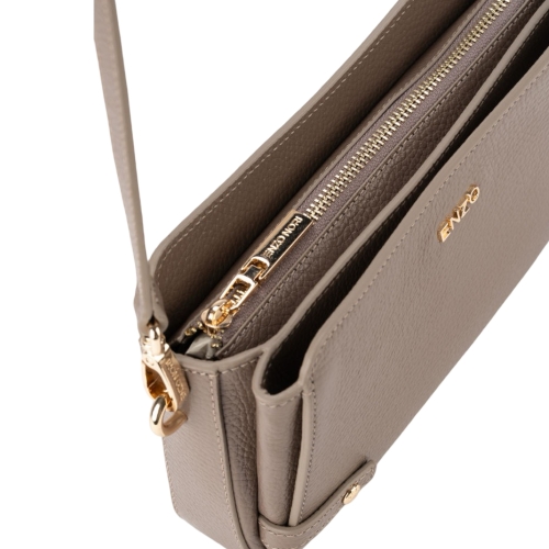 Сумка кросс-боди женская кожаная Enzo Nori EN1098-907 капучино