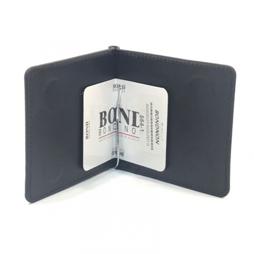 Гаманець-затискач для грошей чоловічий шкіряний гладкий Bond 554