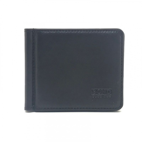 Гаманець-затискач для грошей чоловічий шкіряний гладкий Bond 554
