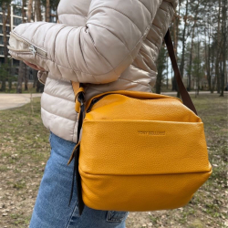 Сумка жіноча шкіряна Tony Bellucci 0349-203 жовта