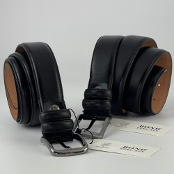 Ремень мужской кожаный Bond Non 11000 110 см черный