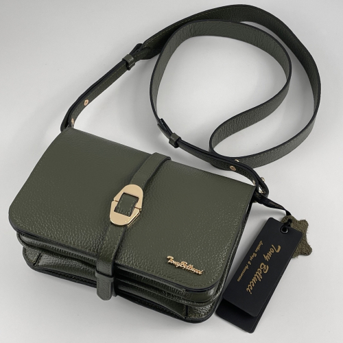 Сумка жіноча шкіряна Tony Bellucci 0765-217-1 оливкова