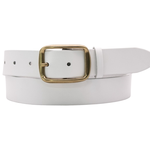 Ремень женский кожаный Кремень 05.40.00.05 белый 120 см