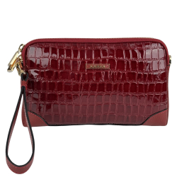 Сумка жіноча шкіряна лакована Karya 2030-08 червона