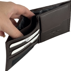 Гаманець чоловічий шкіряний Karya 0458-077 коричневий