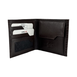 Гаманець чоловічий шкіряний Karya 0458-077 коричневий