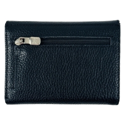 Кошелек женский кожаный Karya 2026-45-46 черный, внутри красный