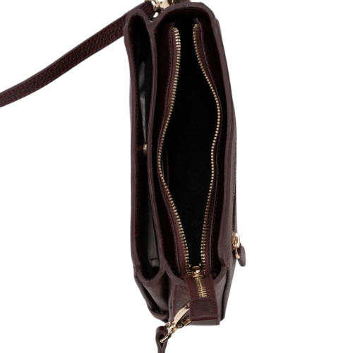 Сумка кросс-боди женская кожаная Enzo Nori EN1098-920 бордова