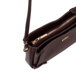 Сумка кросс-боди женская кожаная Enzo Nori EN1098-920 бордова