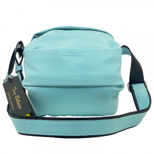 Сумка жіноча шкіряна Tony Bellucci 0349-210 блакитна