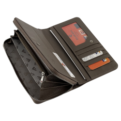 Кошелек женский кожаный Eminsa 2151 37-17 светло-коричневый