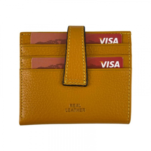 Гаманець картхолдер жіночий шкіряний Eminsa 1611 37-13 жовтий