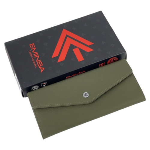 Гаманець жіночий шкіряний Eminsa 2184 11-36 хакі