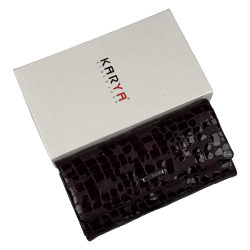 Гаманець жіночий шкіряний лакований Karya 1159-590 сливовий