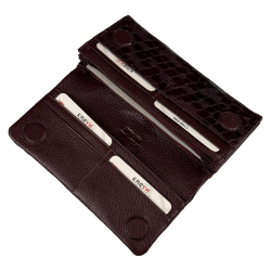 Гаманець жіночий шкіряний лакований Karya 1159-590 сливовий