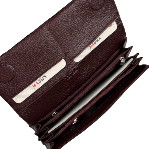 Гаманець жіночий шкіряний лакований Karya 1159-590 сливовий