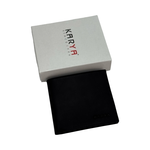 Гаманець чоловічий шкіряний Karya 0458-30 чорний (шкіра Crazy Horse)