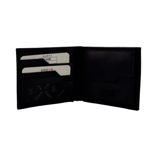 Гаманець чоловічий шкіряний Karya 0458-30 чорний (шкіра Crazy Horse)