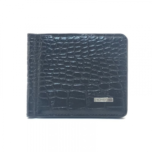 Гаманець-затискач для грошей чоловічий під крокодилячу шкіру Bond 554