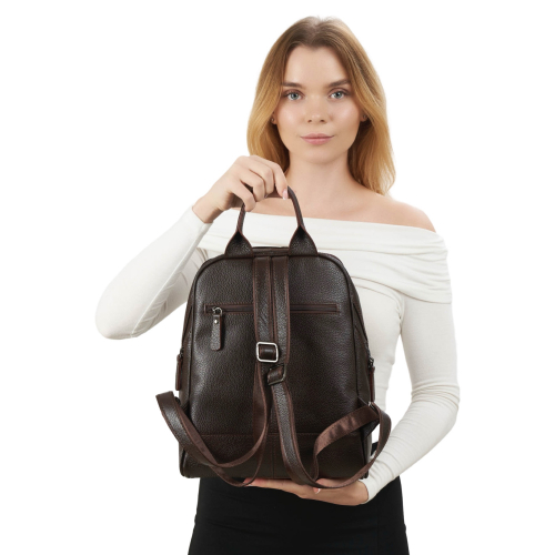 Рюкзак жіночий шкіряний Tony Bellucci 0061-286 темно-коричневий