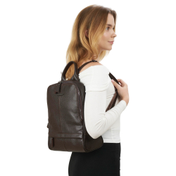 Рюкзак жіночий шкіряний Tony Bellucci 0061-286 темно-коричневий