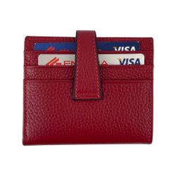 Кошелек картхолдер женский кожаный Eminsa 1611 18-5 красный