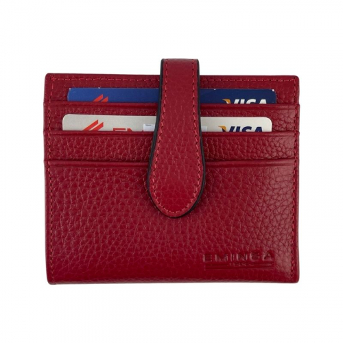 Гаманець картхолдер жіночий шкіряний Eminsa 1611 18-5 червоний