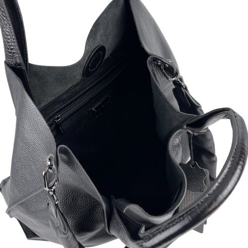 Сумка жіноча шкіряна Tony Bellucci 0605-281 чорна