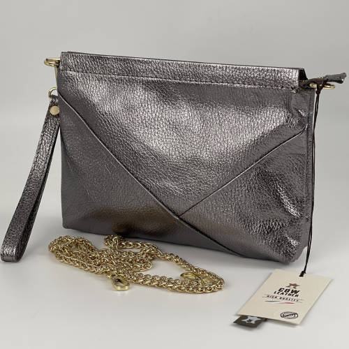 Сумка жіноча шкіряна Genuine Leather 05927 DL3 сіра