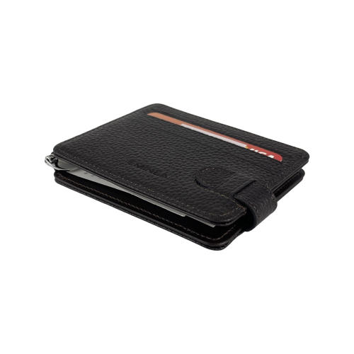 Гаманець-затискач для грошей чоловічий шкіряний Eminsa 1124 18-3/19-3 темно-коричневий