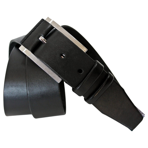 Ремінь чоловічий шкіряний Кремінь 01.45.00.36 чорний 110 см