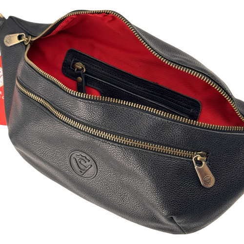 Сумка крос боді чоловіча шкіряна Vittorio Safino VS 055 чорна Корсика