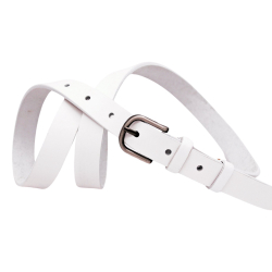 Ремінь жіночий шкіряний Кремінь 05.25.00.85 білий 125 см