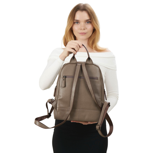 Рюкзак жіночий шкіряний Tony Bellucci 0061-213 світло-коричневий