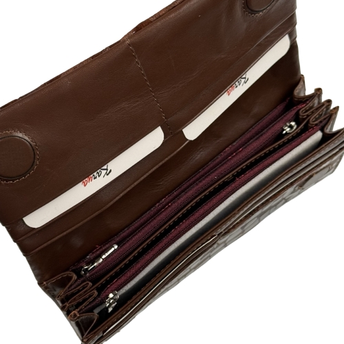 Гаманець жіночий шкіряний лакований Karya 1159-594 коричневий