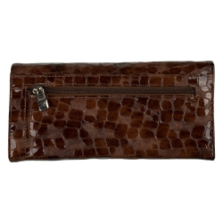 Гаманець жіночий шкіряний лакований Karya 1159-594 коричневий