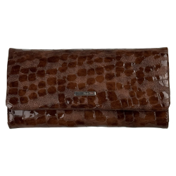 Гаманець жіночий шкіряний лакований Karya 1159-594 коричневий