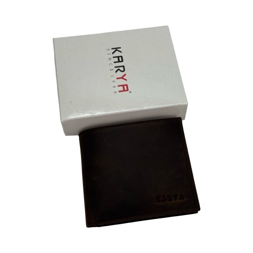 Гаманець чоловічий шкіряний Karya 0458-31 темно-коричневий (шкіра Crazy Horse)