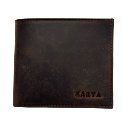 Гаманець чоловічий шкіряний Karya 0458-31 темно-коричневий (шкіра Crazy Horse)