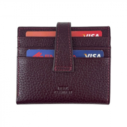 Кошелек картхолдер женский кожаный Eminsa 1611 37-6 бордовый