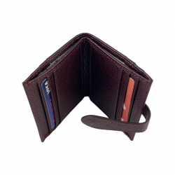 Кошелек картхолдер женский кожаный Eminsa 1611 37-6 бордовый