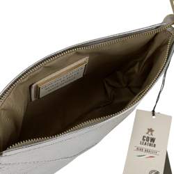 Сумка жіноча шкіряна Genuine Leather 05927 DL1 срібна