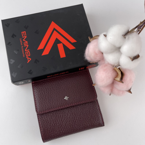 Кошелек женский кожаный Eminsa 2068 18-6 бордовый