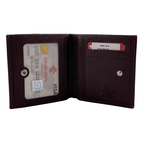 Кошелек женский кожаный Eminsa 2068 18-6 бордовый