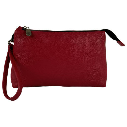 Косметичка жіноча шкіряна Vittorio Safino VS червона Флотар