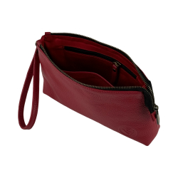 Косметичка жіноча шкіряна Vittorio Safino VS червона Флотар