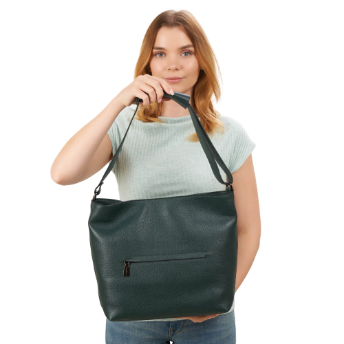 Сумка жіноча шкіряна Tony Bellucci 0721-1005 темно-зелена