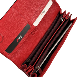 Гаманець жіночий шкіряний лакований Karya 1159-588 чорний (всередині червоний)