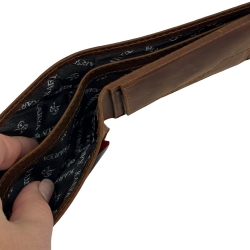 Гаманець чоловічий шкіряний Karya 0458-32 коричневий (шкіра Crazy Horse)